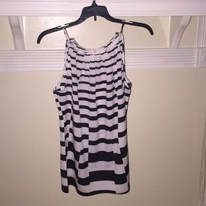 Black and white stripe New York and company blouse